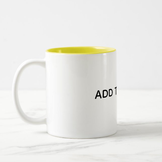 Caneca De Café Em Dois Tons Crie seu próprio branco  (Esquerda)
