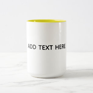 Caneca De Café Em Dois Tons Crie seu próprio branco