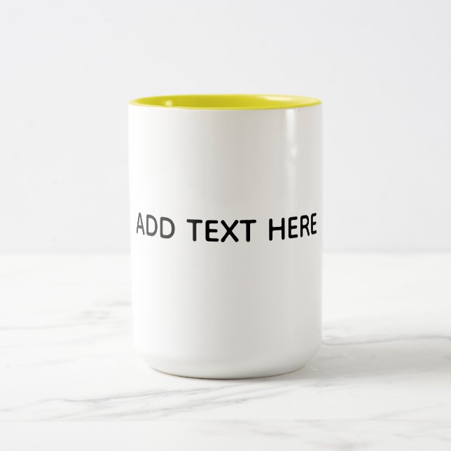 Caneca De Café Em Dois Tons Crie seu próprio branco (Centro)
