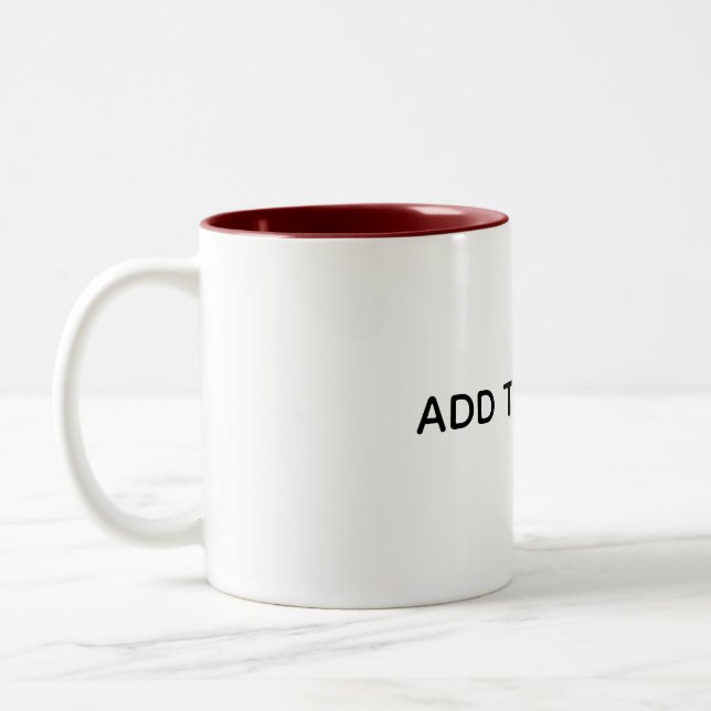 Caneca De Café Em Dois Tons Crie seu próprio branco  (Esquerda)