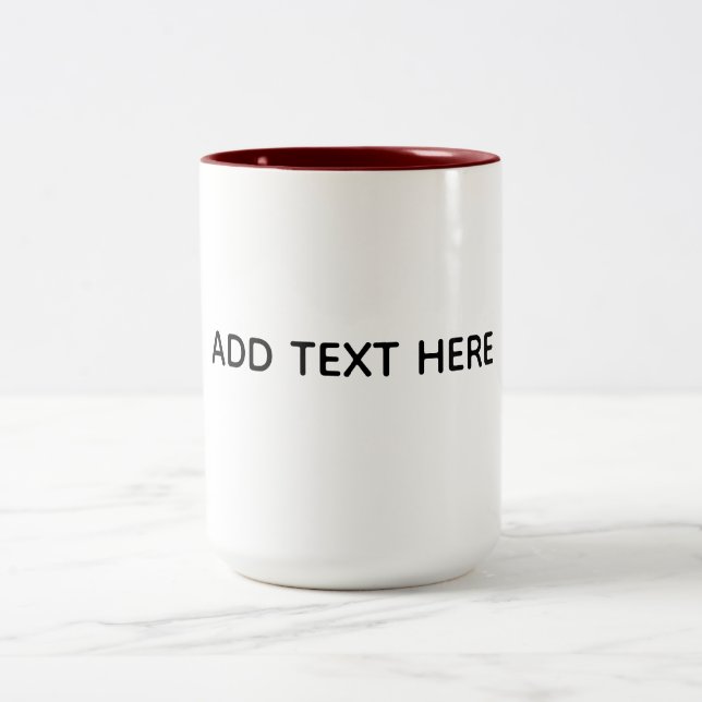 Caneca De Café Em Dois Tons Crie seu próprio branco  (Centro)
