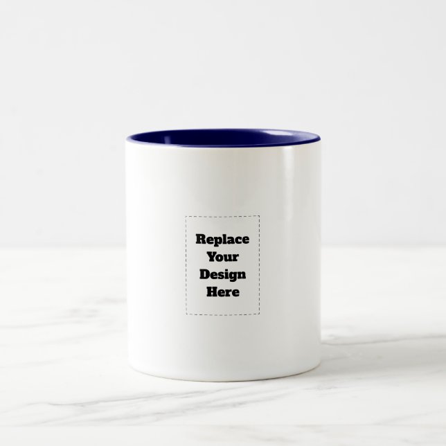 Caneca De Café Em Dois Tons Crie seu próprio branco  (Centro)