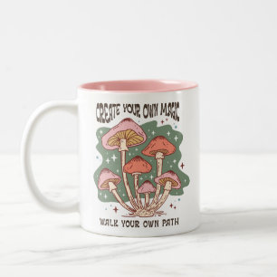 Caneca De Café Em Dois Tons Crie Seu Próprio Encanto Siga Seu Próprio Caminho 