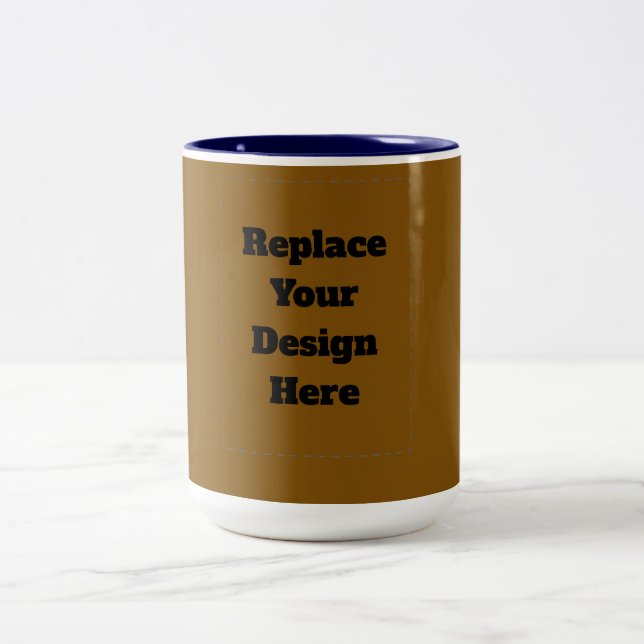 Caneca De Café Em Dois Tons Crie seu próprio marrom (Centro)