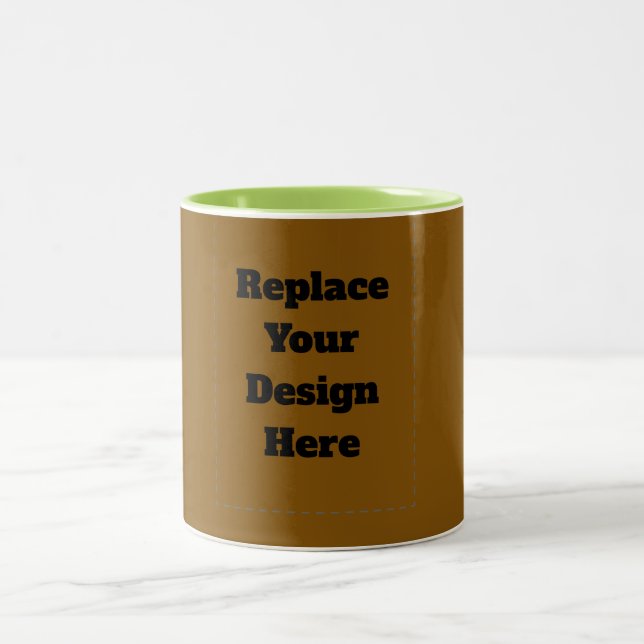 Caneca De Café Em Dois Tons Crie seu próprio marrom (Centro)