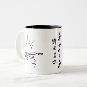 Caneca De Café Em Dois Tons Crie seu próprio Minimalista preto e branco