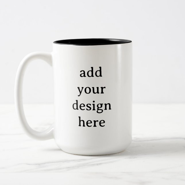 Caneca De Café Em Dois Tons Crie seu próprio modelo personalizado simples de 1 (Esquerda)