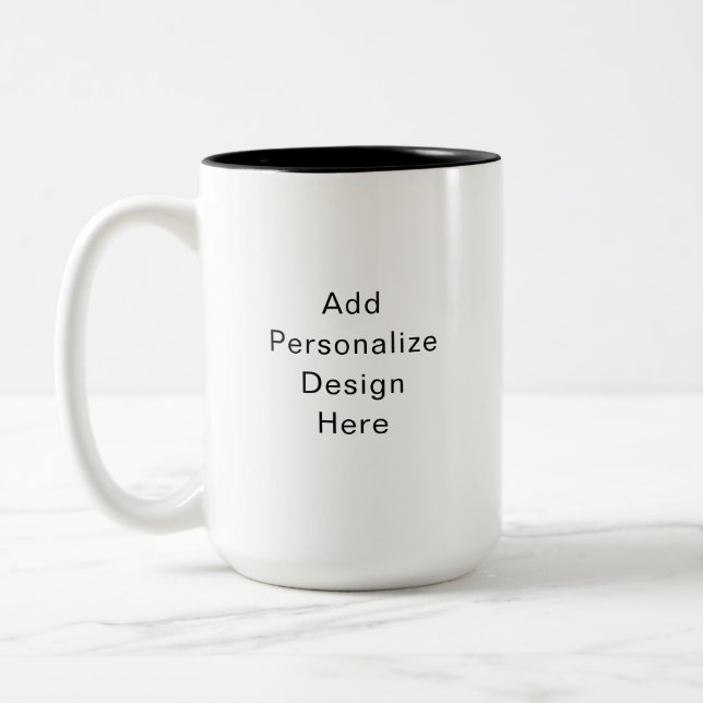 Caneca De Café Em Dois Tons crie seu próprio personalizado (Esquerda)