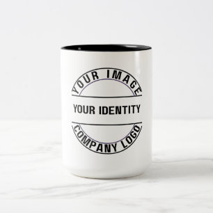 Caneca De Café Em Dois Tons Crie seu próprio personalizado de 15oz duas cores