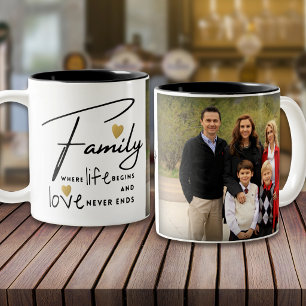 Caneca De Café Em Dois Tons Crie Seu Próprio Presente de Foto com Citação de A