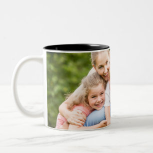 Caneca De Café Em Dois Tons Crie Seu Próprio Texto de Imagem Personalizada de