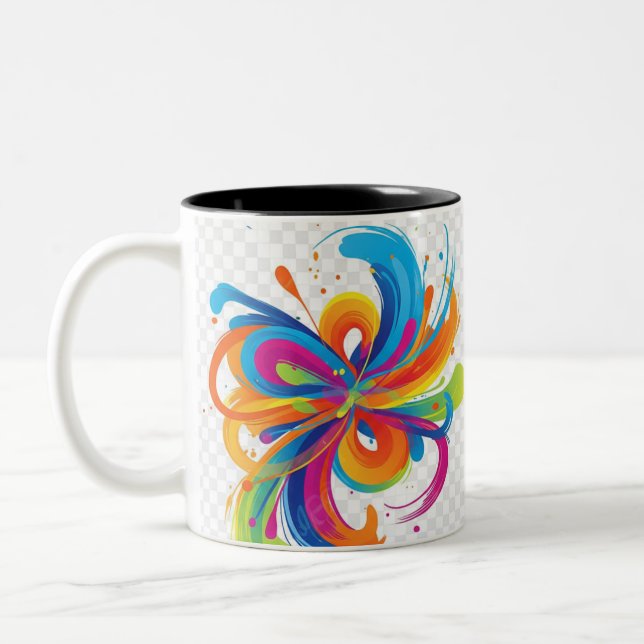 Caneca De Café Em Dois Tons crie sua mentalidade positiva para o futuro (Esquerda)