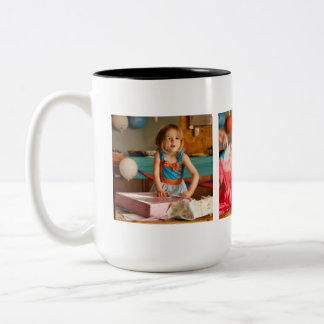 Caneca De Café Em Dois Tons Crie Sua Própria Colagem de Fotos do Instagram