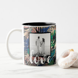 Caneca De Café Em Dois Tons Crie sua própria foto