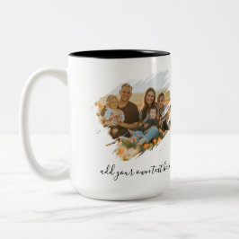 Caneca De Café Em Dois Tons Crie suas próprias 2 fotos