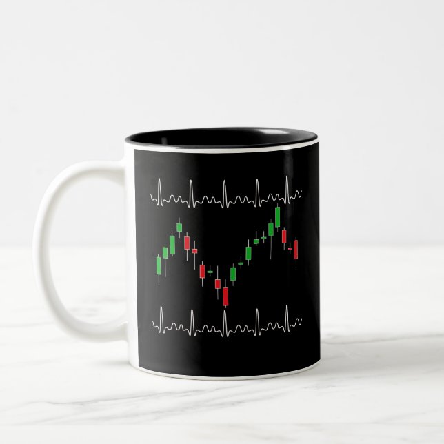 Caneca De Café Em Dois Tons Cripto de pulsação de pulsação de pulsação de puls (Esquerda)