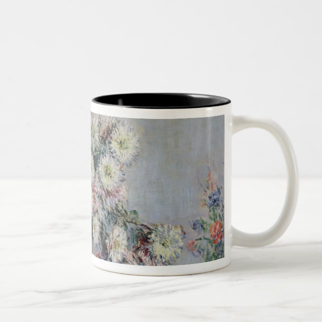 Caneca De Café Em Dois Tons Crisântemos de Claude Monet |, 1878 (Direita)