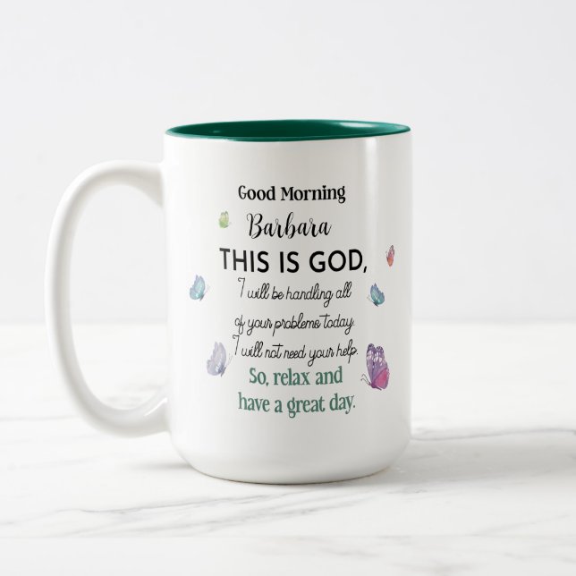 Caneca De Café Em Dois Tons Cristianismo Personalizado, Presente de Estudo da  (Esquerda)