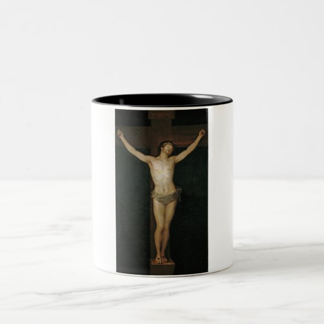 Caneca De Café Em Dois Tons Cristo Crucificado (Jesus na Cruz) (de Goya) (Centro)