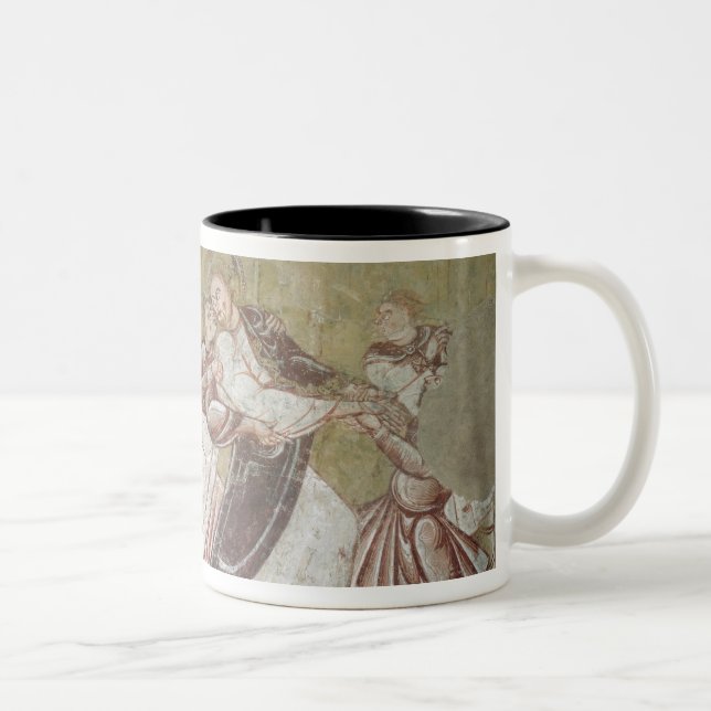 Caneca De Café Em Dois Tons Cristo de beijo de Judas (fresco) (detalhe de (Direita)