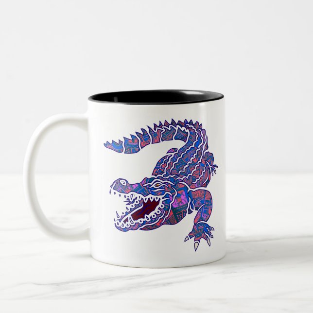 Caneca De Café Em Dois Tons Crocodilo interior - jacaré (Esquerda)