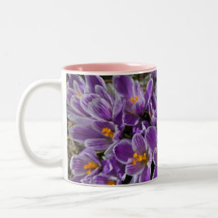 Caneca De Café Em Dois Tons Crocus púrpura