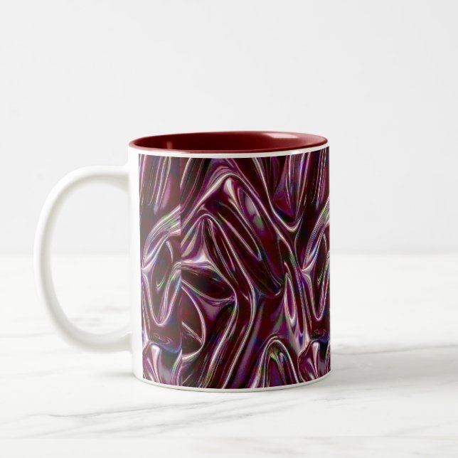 Caneca De Café Em Dois Tons cromado burgundy (Esquerda)