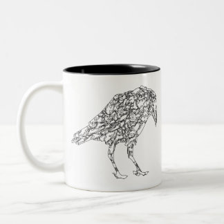 Caneca De Café Em Dois Tons Crow Raven Art