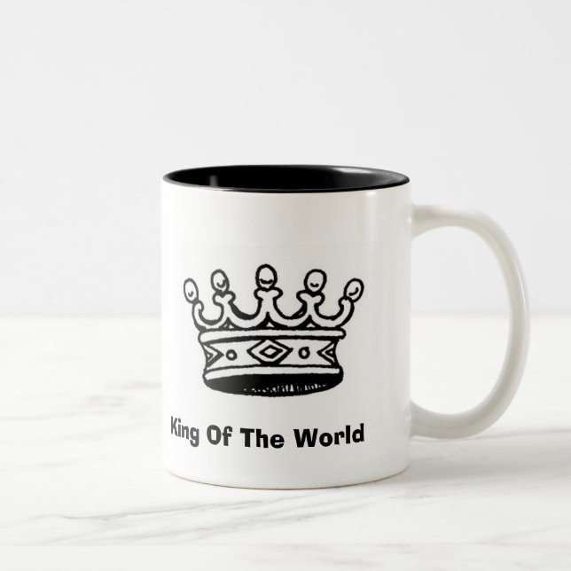 Caneca De Café Em Dois Tons crown%20good, rei Mundo (Direita)