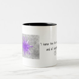 Caneca De Café Em Dois Tons Crown Chakra Coffee cang com afirmações