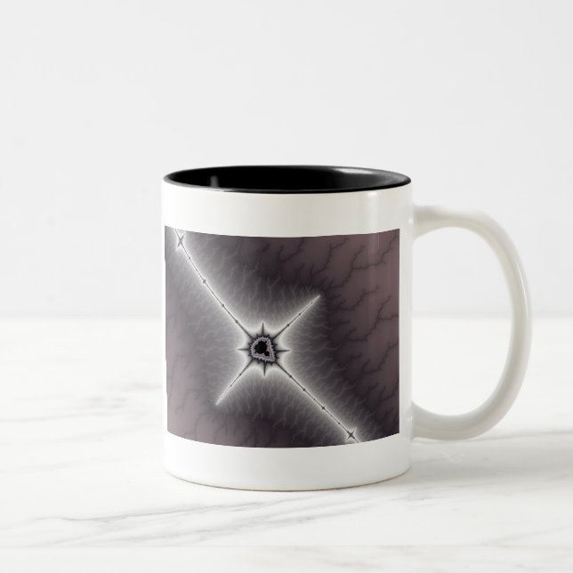 Caneca De Café Em Dois Tons Crucifixo - Mug Fractal (Direita)