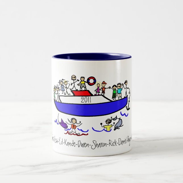 Caneca De Café Em Dois Tons Cruzamento com a família (Centro)