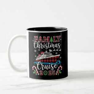 Caneca De Café Em Dois Tons Cruzeiro de Natal da Família 2025 Roupas de Natal 