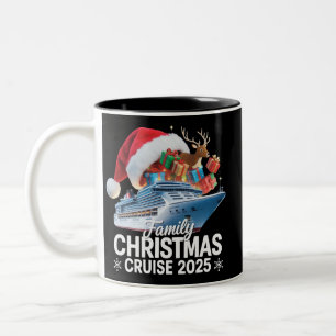 Caneca De Café Em Dois Tons Cruzeiro de Natal da Família 2025 Roupas de Natal