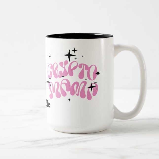 Caneca De Café Em Dois Tons Crypto Mama Mug (Direita)