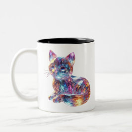 Caneca De Café Em Dois Tons Crystal Cat