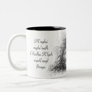 Caneca De Café Em Dois Tons Cthulhu Fhtagn