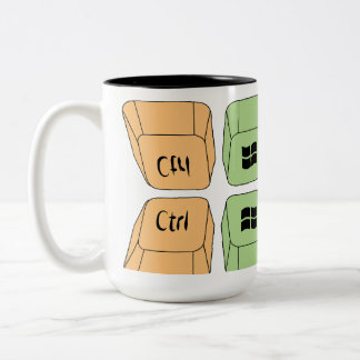 Caneca De Café Em Dois Tons Ctrl Win Alt