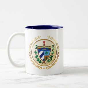 Caneca De Café Em Dois Tons Cuba Casaco de Armas