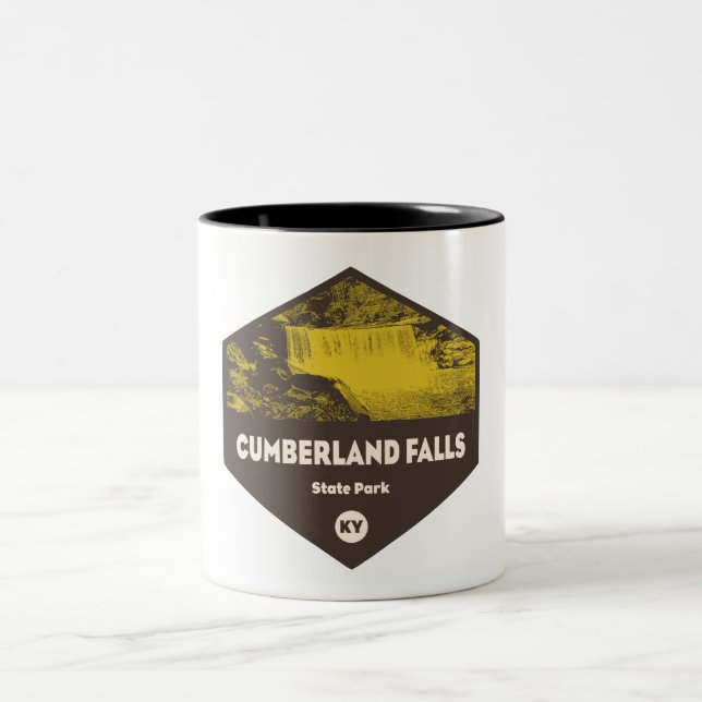 Caneca De Café Em Dois Tons Cumberland Falls State Park Kentucky (Centro)