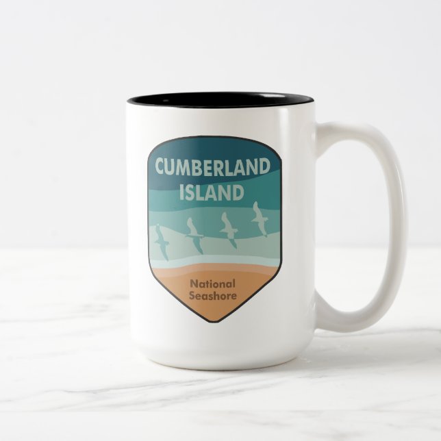 Caneca De Café Em Dois Tons Cumberland Island National Seashore Seagulls (Direita)