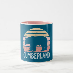 Caneca De Café Em Dois Tons Cumberland Maryland Retro Bear