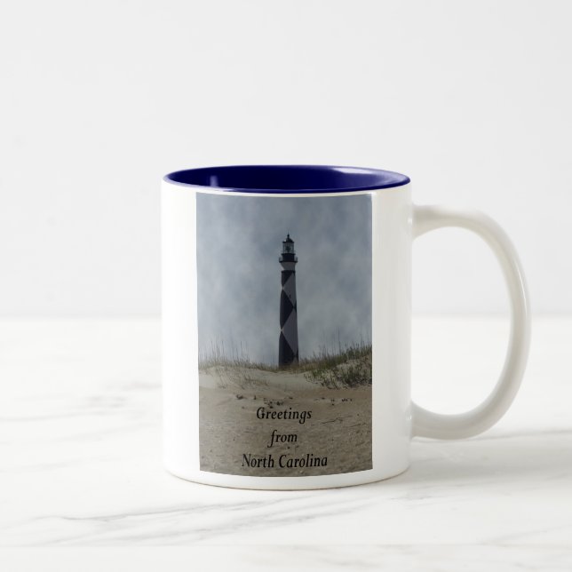 Caneca De Café Em Dois Tons Cumprimentos de North Carolina (Direita)