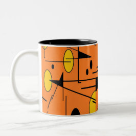 Caneca De Café Em Dois Tons Cunha do Barman do Lobisomem - Arte de Ken Gage