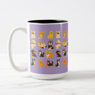 Caneca De Café Em Dois Tons Cup Cute Puppies