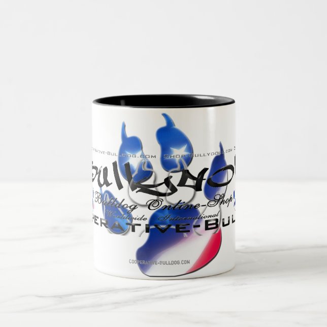Caneca De Café Em Dois Tons (cup) taça de Bullydoll & Cooperative Bulldog (Centro)