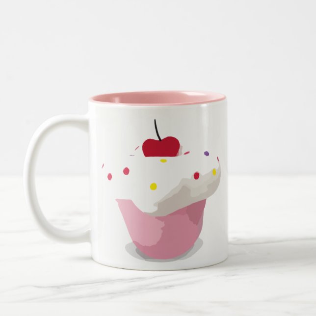 Caneca De Café Em Dois Tons Cupcake (Esquerda)