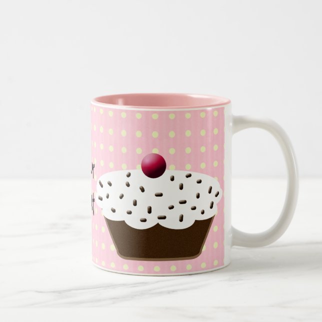 Caneca De Café Em Dois Tons Cupcakes bonitos (Direita)
