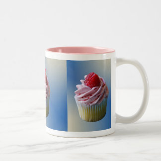 Caneca De Café Em Dois Tons Cupcakes da framboesa