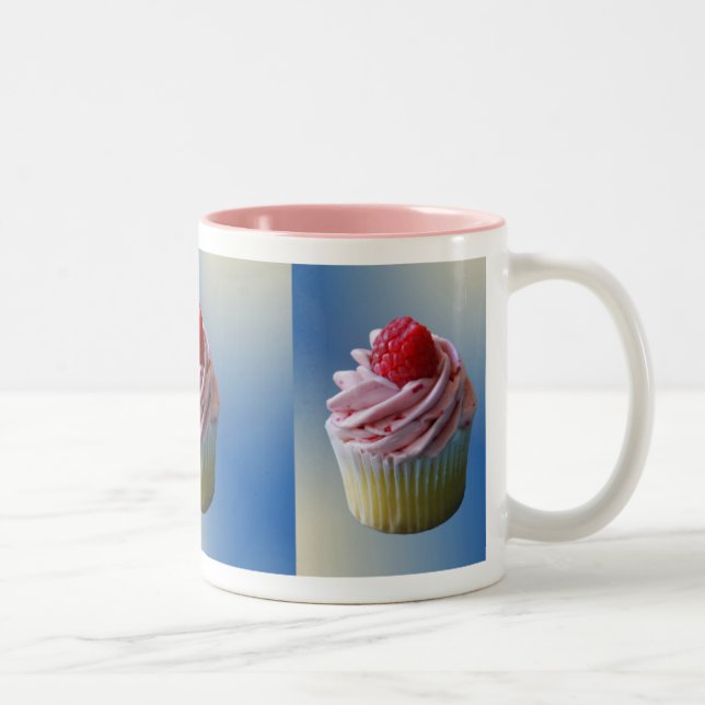 Caneca De Café Em Dois Tons Cupcakes da framboesa (Direita)